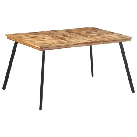 Tavolo da Pranzo 148x97x76 cm in Legno Massello di Teak