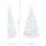 Albero di Natale Artificiale a Metà Supporto Bianco 240 cm PVC