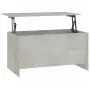 Tavolino Grigio Cemento 102x55,5x52,5 cm in Legno Multistrato