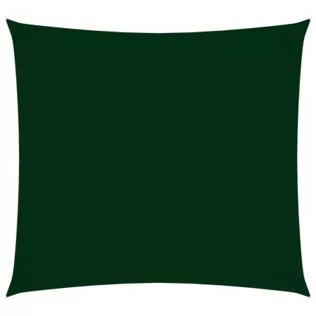 Parasole a Vela in Tela Oxford Quadrato 4,5x4,5 m Verde Scuro
