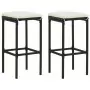 Set da Bar 3 pz in Polyrattan Nero