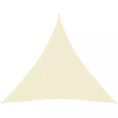 Parasole a Vela in Tessuto Oxford Triangolare 6x6x6m Crema