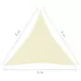 Parasole a Vela in Tessuto Oxford Triangolare 6x6x6m Crema