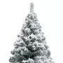 Albero di Natale Artificiale Fiocchi di Neve Verde 150 cm PVC