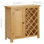 Cantinetta per 11 Bottiglie 80x32x80 cm in Legno Massello di Rovere