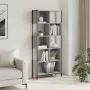 Libreria Grigio Sonoma 72x28x172 cm in Legno Multistrato