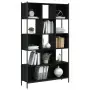 Libreria Nera 102x28x172 cm in Legno Multistrato