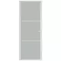 Porta Interna 76x201,5 cm Bianco Opaco Vetro e Alluminio