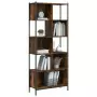 Libreria Rovere Fumo 72x28x172 cm in Legno Multistrato