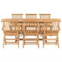 Set da Pranzo per Esterni 7 pz 150-200x100x75 cm Teak Massello