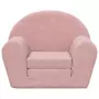 Divano Letto per Bambini Rosa in Morbido Peluche