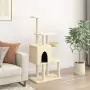 Albero per Gatti con Tiragraffi in Sisal Crema 131 cm