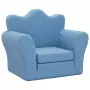 Divano Letto per Bambini Blu in Morbido Peluche