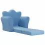 Divano Letto per Bambini Blu in Morbido Peluche