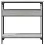 Tavolo Consolle Ripiano Grigio Sonoma 75x29x75cm Multistrato