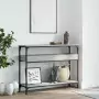 Tavolo Consolle Ripiano Grigio Sonoma 100x29x75cm Multistrato