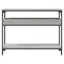 Tavolo Consolle Ripiano Grigio Sonoma 100x29x75cm Multistrato