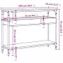 Tavolo Consolle Ripiano Grigio Sonoma 100x29x75cm Multistrato