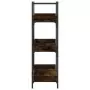 Libreria 3 Ripiani Rovere Fumo 100x33x108,5cm Legno Multistrato