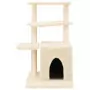 Albero per Gatti con Tiragraffi in Sisal Crema 83,5 cm