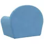 Divano Letto per Bambini Blu in Morbido Peluche