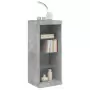 Credenza con Luci LED Grigio Cemento 41x37x100 cm