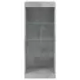 Credenza con Luci LED Grigio Cemento 41x37x100 cm