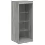 Credenza con Luci LED Grigio Sonoma 41x37x100 cm