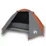 Tenda Campeggio 2Persone Grigia e Arancione 224x248x118 Taffetà