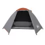 Tenda Campeggio 2Persone Grigia e Arancione 224x248x118 Taffetà