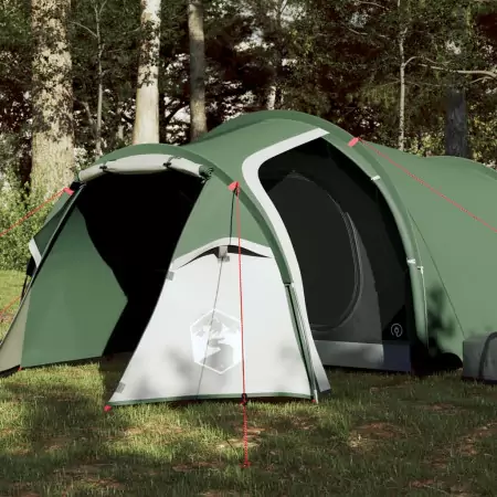 Tenda da Campeggio 4 Persone Verde 360x140x105 cm Taffetà 185T