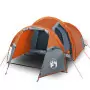 Tenda Campeggio 3Persone Grigia e Arancione 370x185x116 Taffetà