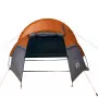 Tenda Campeggio 3Persone Grigia e Arancione 370x185x116 Taffetà