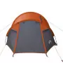 Tenda Campeggio 3Persone Grigia e Arancione 370x185x116 Taffetà