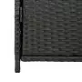 Armadietto Portaoggetti da Giardino Nero 83x45x76 cm Polyrattan