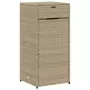 Armadietto Portaoggetti Giardino Beige 55x55x111cm Polyrattan