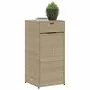 Armadietto Portaoggetti Giardino Beige 55x55x111cm Polyrattan