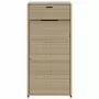 Armadietto Portaoggetti Giardino Beige 55x55x111cm Polyrattan