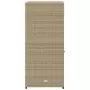 Armadietto Portaoggetti Giardino Beige 55x55x111cm Polyrattan