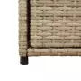 Armadietto Portaoggetti Giardino Beige 55x55x111cm Polyrattan