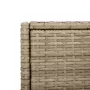 Armadietto Portaoggetti Giardino Beige 55x55x111cm Polyrattan