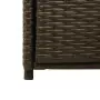 Armadietto Portaoggetti Giardino Marrone 55x55x111cm Polyrattan