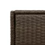 Armadietto Portaoggetti Giardino Marrone 55x55x111cm Polyrattan