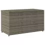 Armadietto Portaoggetti Giardino Grigio 110x55x60,5 Polyrattan