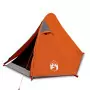 Tenda Campeggio 2Persone Grigia e Arancione 267x154x117 Taffetà