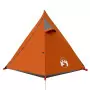 Tenda Campeggio 2Persone Grigia e Arancione 267x154x117 Taffetà