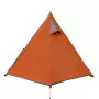 Tenda Campeggio 2Persone Grigia e Arancione 267x154x117 Taffetà