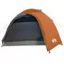 Tenda Campeggio 4Persone Grigia e Arancione 267x272x145 Taffetà