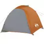 Tenda Campeggio 4Persone Grigia e Arancione 267x272x145 Taffetà