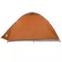 Tenda Campeggio 4Persone Grigia e Arancione 267x272x145 Taffetà